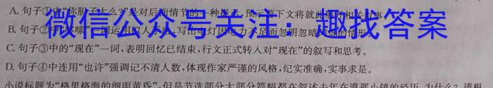 河南省2023-2024学年度高一年级期中考试卷（新教材）语文