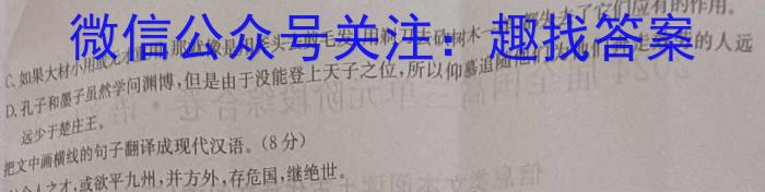 2023-2024学年度上学期高三年级第二次综合素养评价(HZ)语文