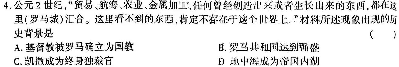 河北省2024届高三大数据应用调研联合测评（II）思想政治部分