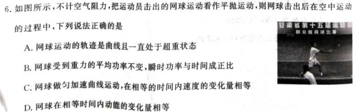 金考卷 百校联盟(新高考卷)2024年普通高等学校招生全国统一考试 领航卷(1)物理试题.