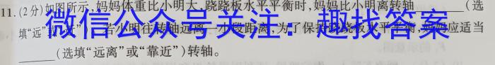 安徽省三海等地教育联盟2023-2024学年九年级上学期11月期中考试物理试卷答案