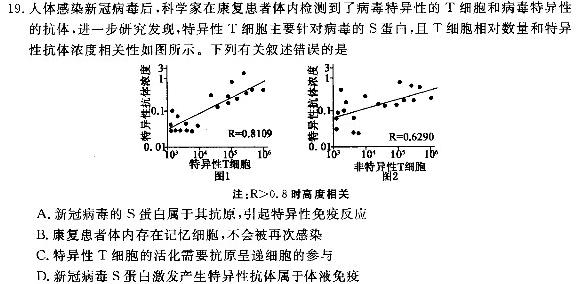 2024年普通高等学校全国统一模拟招生考试新未来高二12月联考生物学部分