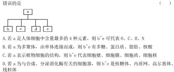 广西省2023年秋季期高中二年级期中教学质量检测(24-141B)生物