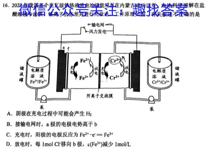 q2023-2024上学期承德市重点高中联谊校高二年级12月份联考化学