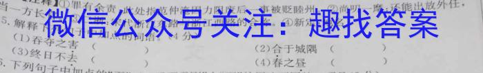 安徽省2023-2024学年高三上学期期中联考语文