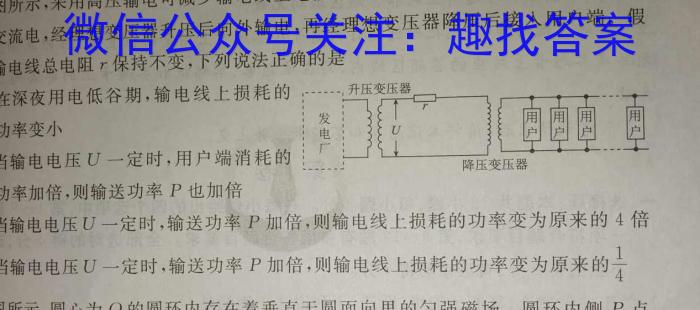 九师联盟 河南省中原名校联盟2024届高三上学期11月教学质量检测物理`