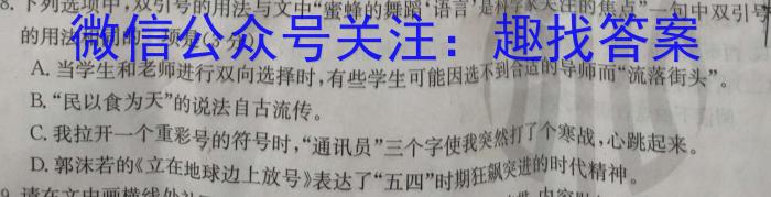 安徽省淮北市2023-2024学年九年级12月月考（无标题）语文