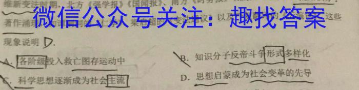 2023年云学名校联盟高二11月期中联考历史