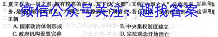 江西省2023-2024学年度九年级阶段性练习（三）历史