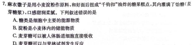 山东省2023-2024学年高三年级新高考联合质量测评12月联考生物学试题答案