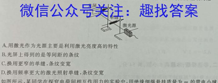 2024年普通高等学校全国统一模拟招生考试新未来高一12月联考物理试卷答案