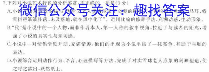 安徽省2023-2024学年度九年级第三次月考（12.12）语文