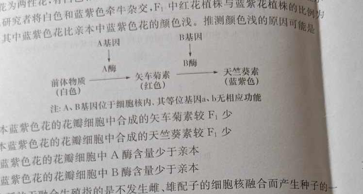 安徽省2023-2024学年八年级上学期教学质量调研(12月)生物学试题答案