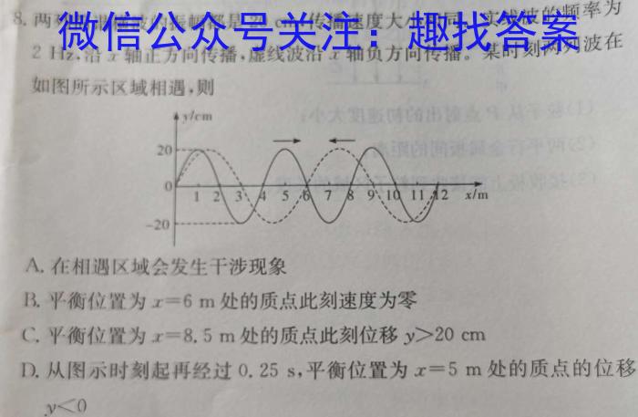 2024届智慧上进 名校学术联盟·高考模拟信息卷押题卷(二)2物理`