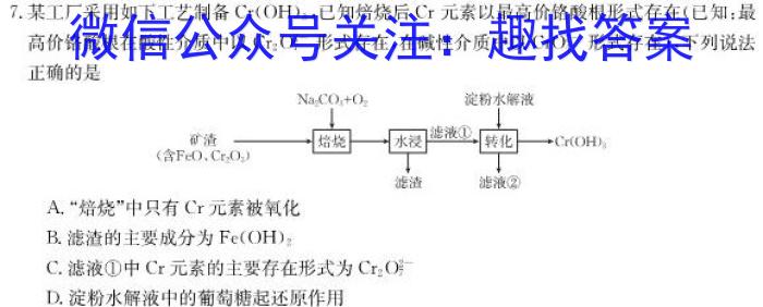 32024届普通高等学校招生统一考试青桐鸣高三12月大联考化学试题