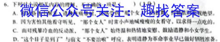 安徽省示范高中培优联盟2023年冬季联赛(高一)语文