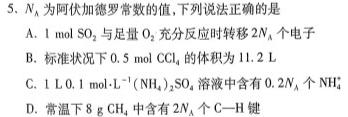 1衡中同卷 2023-2024学年度上学期高三年级期中考试化学试卷答案