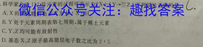 3江西省2024届九年级第三次月考（长标）化学试题