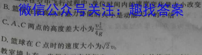 2023-2024学年安徽省七年级上学期阶段性练习（二）q物理