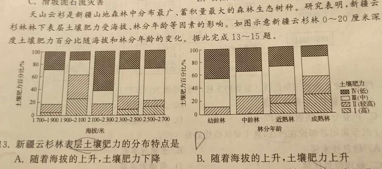 河南省YZS2023-2024学年七年级下学期期中阶段性质量检测试卷地理试卷l