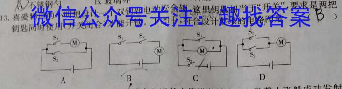 西南·云师大附中2024届高三11月月考（白黑白白白黑白黑）物理试题答案