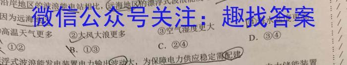 2024届河南省中考导向总复习试卷-中考模拟试卷(二)地理试卷答案