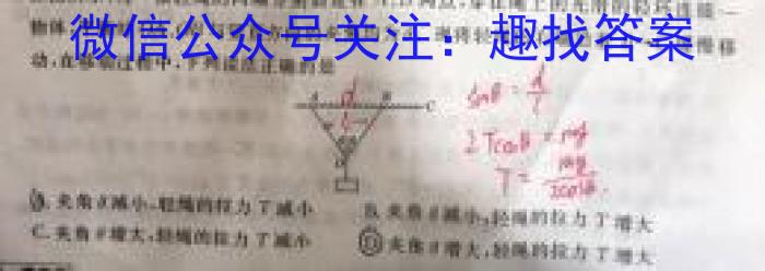 炎德英才大联考 雅礼中学2024届高三摸底考试物理试卷答案