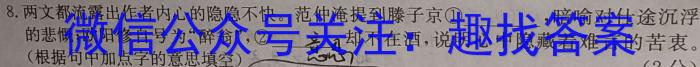 江西省2023-2024学年度九年级上学期第三阶段练习语文