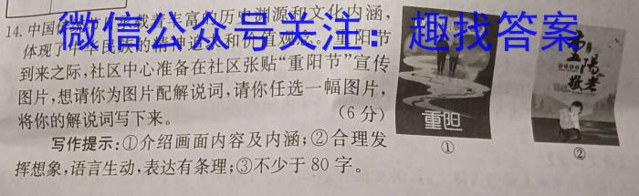 河南省新高中创新联盟TOP二十名校高二年级11月调研考试(242180D)/语文