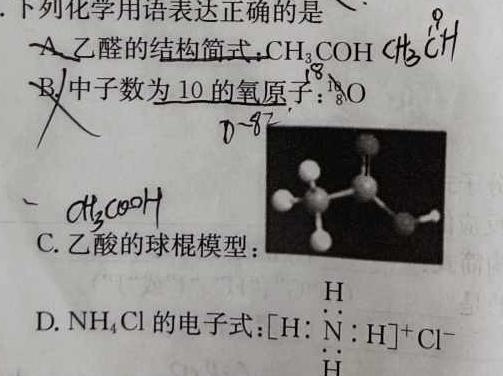 1广东省2024届普通高中毕业班第二次调研考试（粤光联考）化学试卷答案