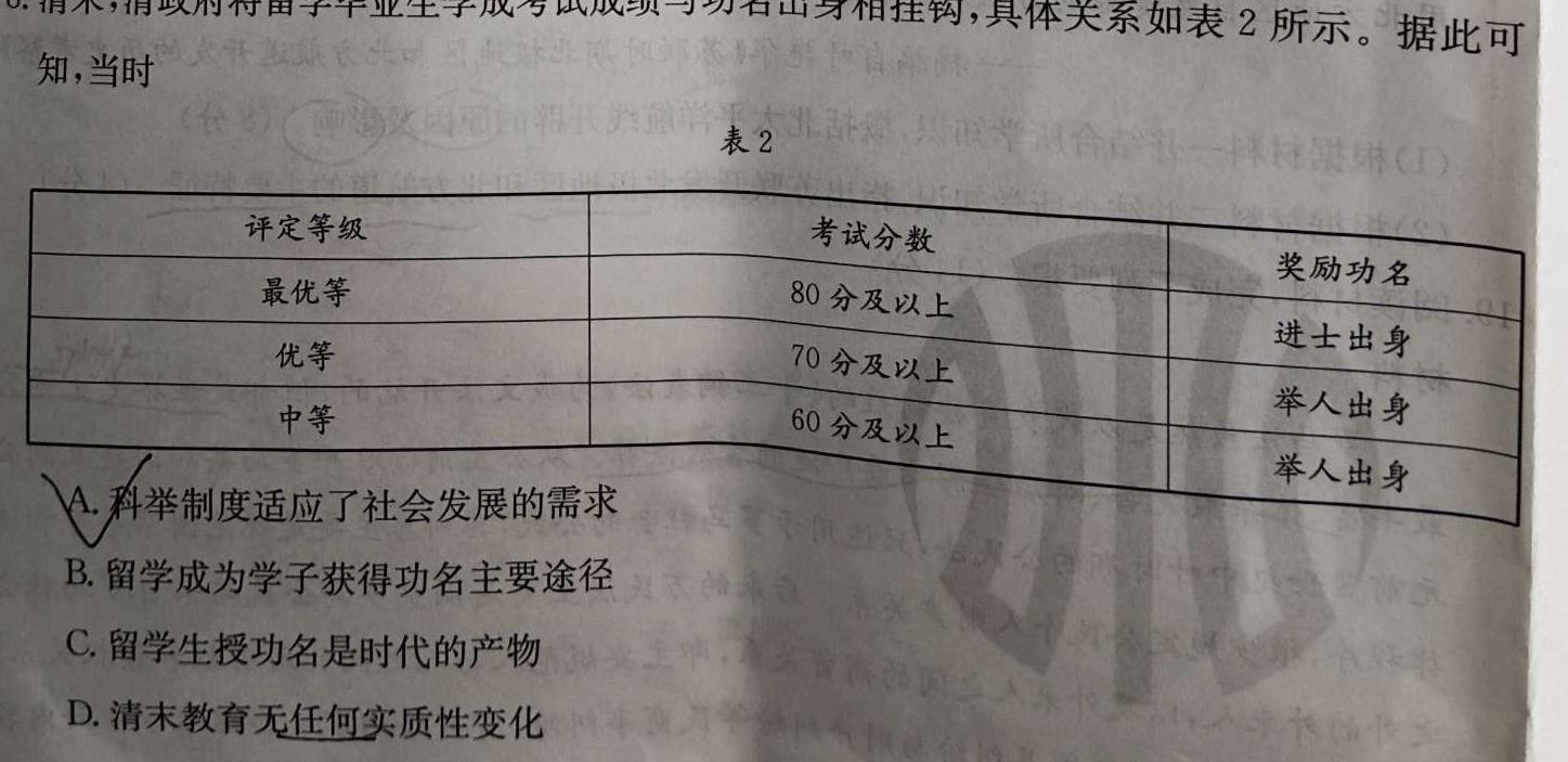 2024年全国高考仿真模拟卷(二)思想政治部分