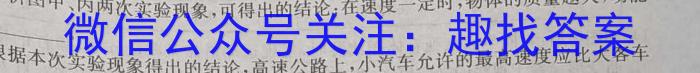 江西省2023-2024学年第一学期九年级期中质量检测物理试卷答案