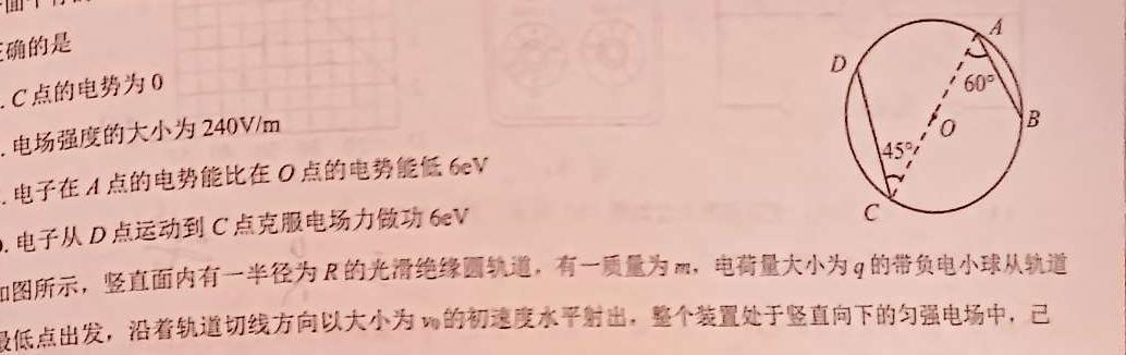 [今日更新]炎德英才大联考湖南师大附中2024届高三月考试卷(六).物理试卷答案