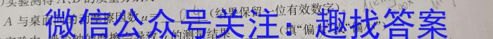 2023秋河南省学情监测试卷物理试卷答案