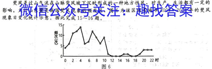 [今日更新]衡中同卷 2023-2024学年度上学期高三年级期中考试地理h