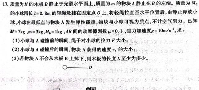 陕西省2023-2024学年度九年级第一学期阶段性学习效果评估(五)物理试题.