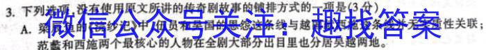 贵阳市2023年普通高中高三年级质量监测试卷（11月）语文