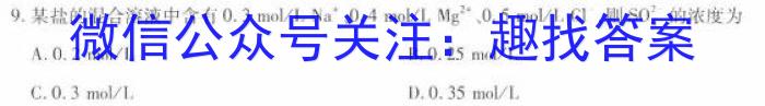 q九师联盟·2024届高三11月质量检测巩固卷（新教材-LG）化学