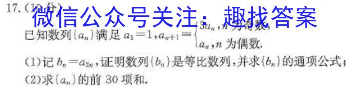 2023-2024学年高一4月联考(24-419A)地理试卷答案