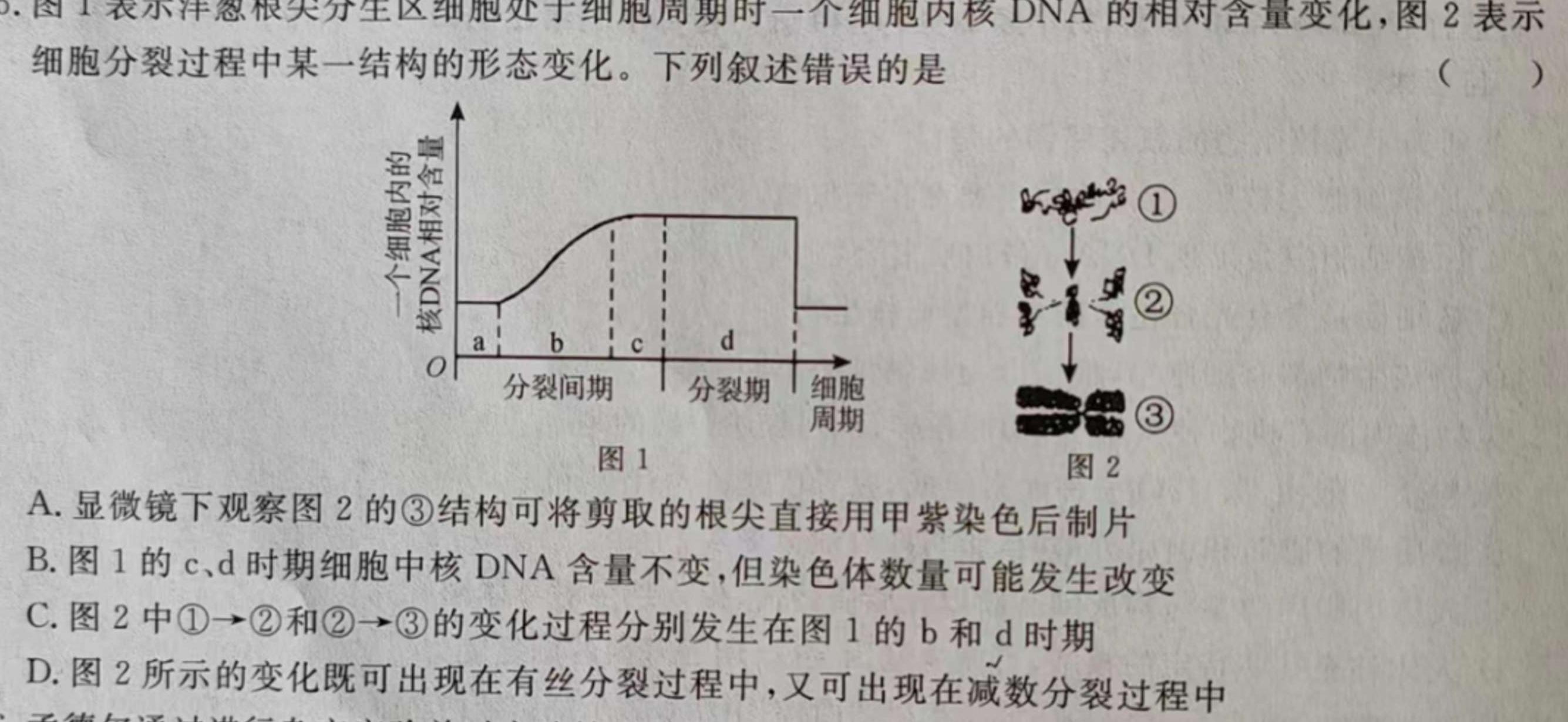 江西省2024届九年级第三次月考（短标）生物学试题答案