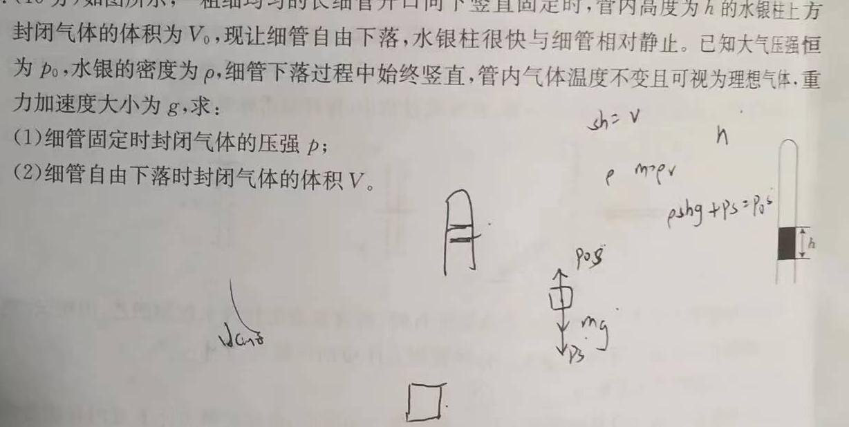 [今日更新]［湖南大联考］湖南省2023-2024学年度高二年级上学期12月联考.物理试卷答案