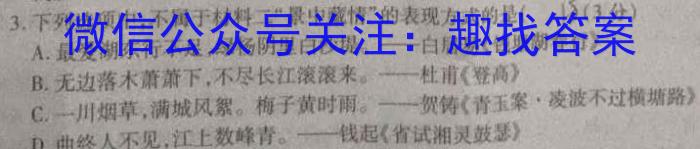 九师联盟2024届高三12月质量检测（X）语文