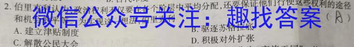 "2024年全国普通高等学校招生统一考试·A区专用 JY高三模拟卷(一)&政治