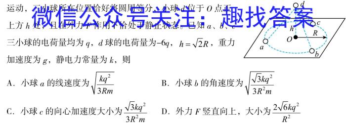 非凡吉创 2024届高三年级TOP二十名校调研考试六(243165D)l物理