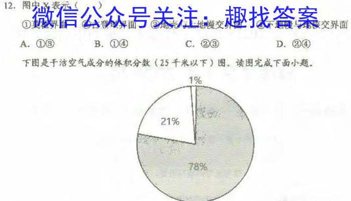 天宏大联考2024年河南省中招第一次模拟考试试卷&政治