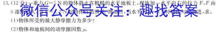 安徽省合肥市2023/2024学年度第一学期九年级学情练习（2）l物理