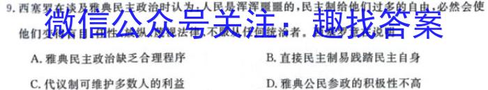 陕西省2023秋季八年级第二阶段素养达标测试（B卷）巩固卷历史