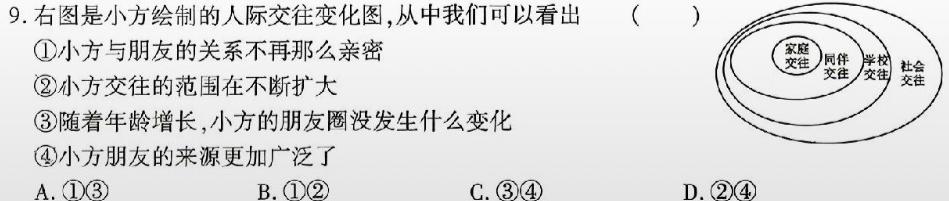 广西国品文化 2023~2024学年新教材新高考桂柳信息冲刺金卷(五)5思想政治部分