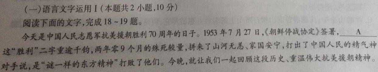 [今日更新]河南省驻马店市2024年初中学业质量监测试题（九年级）语文