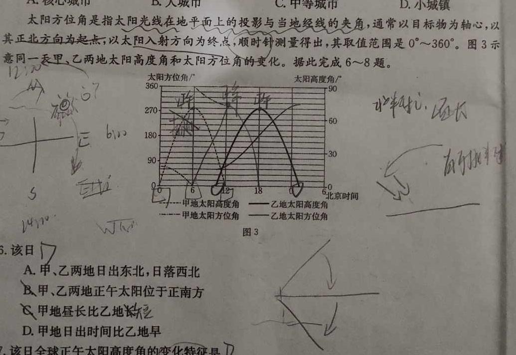 学普试卷 2024届高三第十二次模拟试题(十二)12地理试卷答案。